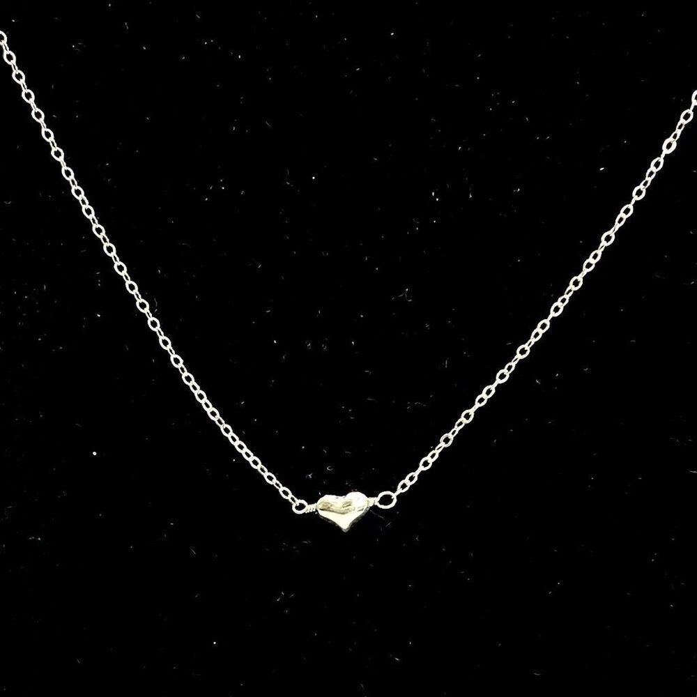 ARP Dainty Sterling 925 silver Heart Necklace - Picture 4 of 9